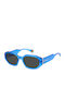 Polaroid Women's Sunglasses with Blue Plastic Frame and Gray Polarized Lens PLD6189/S MVU/M9