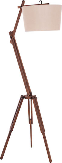 HomeMarkt Crane Floor Lamp H170xW54cm. with Socket for Bulb E27 Beige