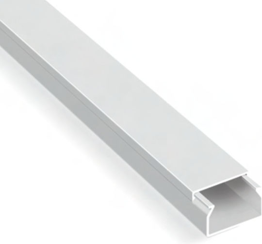 Aca Kabelkanal mit gelochtem Ständer aus Kunststoff 20x10mm Weiß 2m