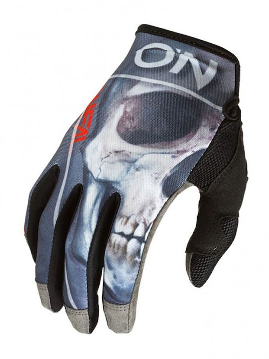 O'Neal Mayhem Bones V.22 Καλοκαιρινά Ανδρικά Γάντια Μotocross Black/Red