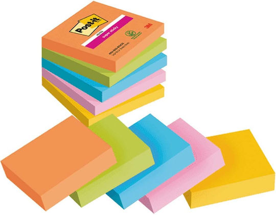 3M Autocolante Hârtii de Notițe în Cub 90 Foi 7.6x7.6buc Set 5buc Post-it