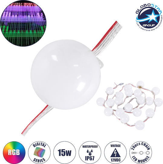 20 Λαμπάκια LED 2μ. RGB σε Σειρά