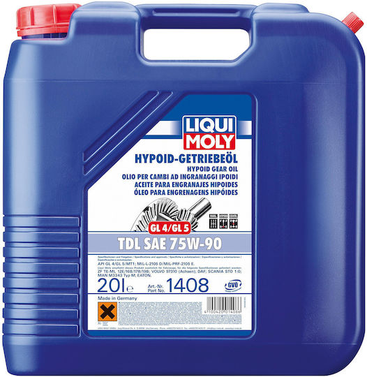 Liqui Moly Βαλβολίνη Αυτοκινήτου για Διαφορικό 75W-90 20lt