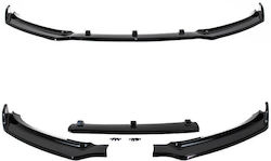 Carner Spoiler de Autoturism Partea din față 3 bucăți Negru Lucios Compatibil cu Audi A4 B8 2011-2015