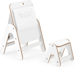 Kids Table and Chairs Set made of Wood White Mamatoyz