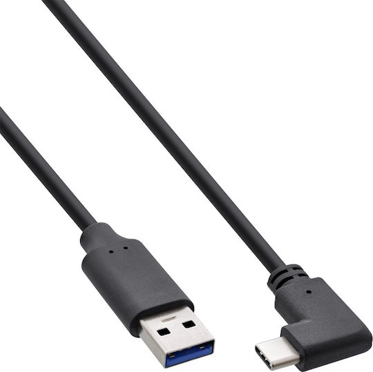 InLine Angle (90°) USB 3.2 Cable USB-C male - USB-A Black 0.3m (35717W)