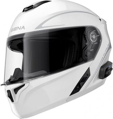 Sena Outrush R Glossy White Motorradhelm Modular ECE 22.05 1730gr