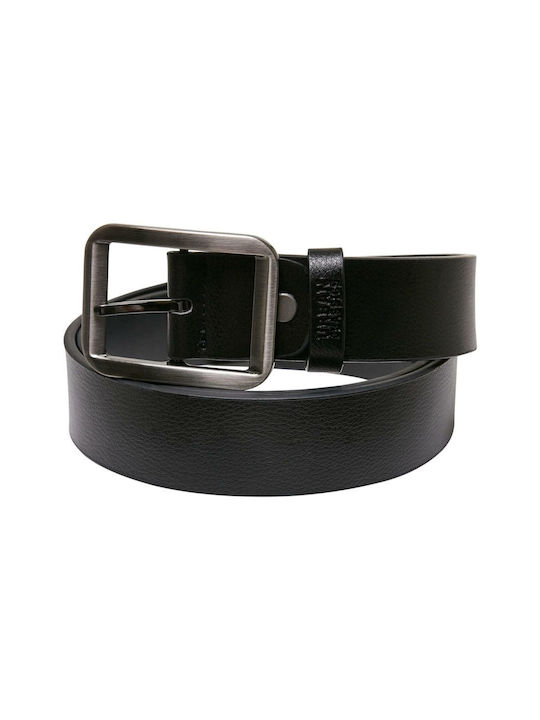 Urban Classics Men's Artificial Leather Belt Black