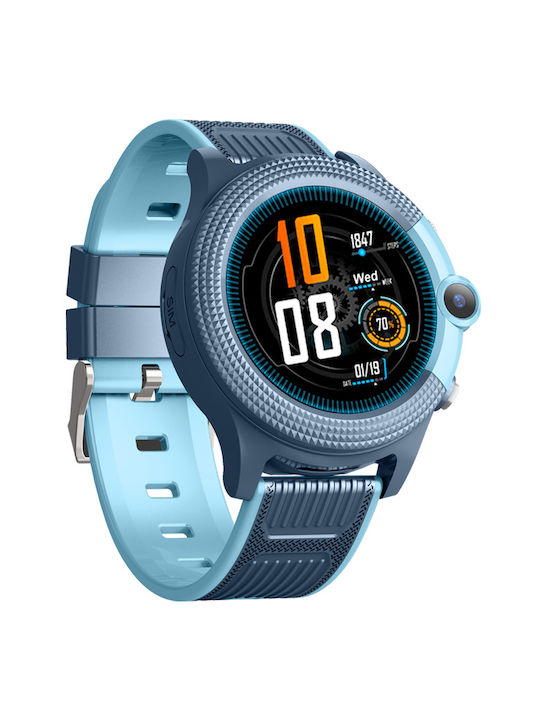 INTIME Kids Smartwatch with GPS & Rubber/Plastic Strap Blue