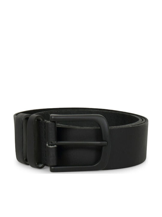 Breit Herren Gürtel Leder Schwarz