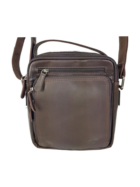 RCM Leather Men's Bag Shoulder / Crossbody Brown