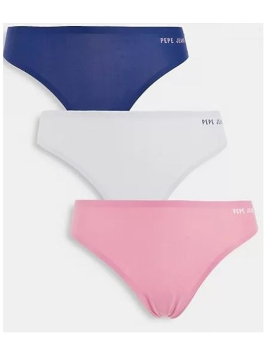 Larnia Γυναικεία String 3Pack Blue/White/Pink