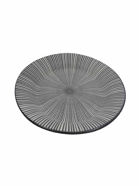 Sidirela Terra Plate Shallow made of Porcelain Black with Diameter 27cm