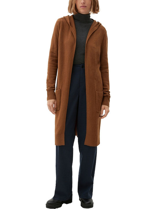 Red Label Long Women's Cardigan Brown