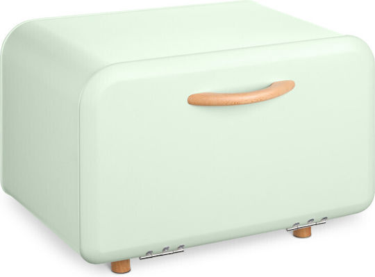 Navaris Cutie de pâine cu capac Metalic Mint Green 35.2x23x23.5cm