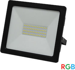 Adeleq Στεγανός Προβολέας LED 50W RGB IP65