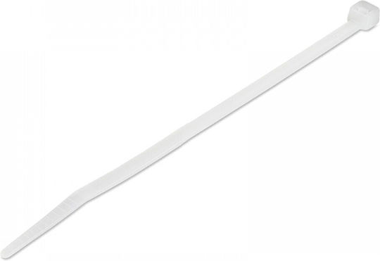 Powertech Plastic Cable Ties 200mmx2.5mm In White Colour 100pcs TIES-043