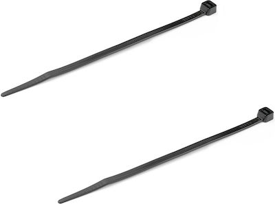 Powertech Pack of 100pcs Black Plastic Cable Ties TIES-042