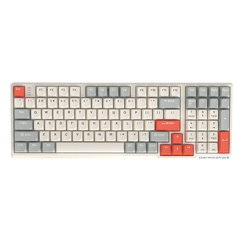 Darmoshark Ασύρματο Πληκτρολόγιο Gaming K7 PRO EF Switch (Λευκό)