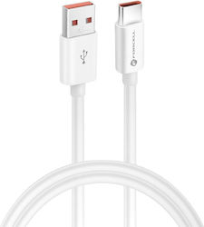 Forcell USB 3.0 Cable USB-C male - USB-A male 60W Λευκό 1m (C336)