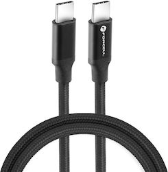 Forcell USB 3.0 Video Cable USB-C Male - USB-C 100W Black 1m E-Mark Forcell USB 3.0 Video Cable USB-C Male - USB-C 100W Black 1m E-Mark