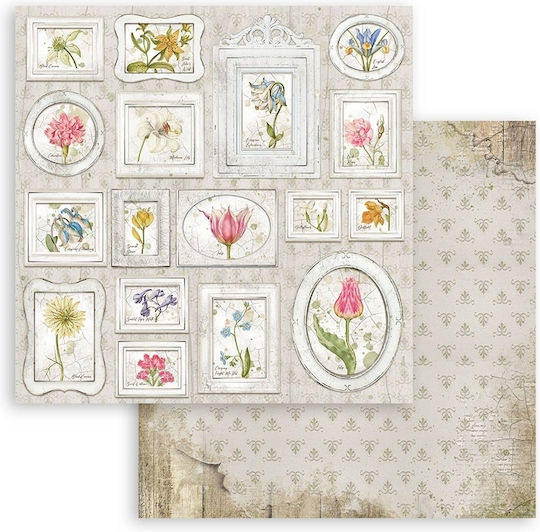 Stamperia Romantic Garden House Tags Foaie Scrapbooking Față și spate Simplu 1buc