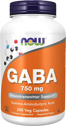 Now Foods Gaba 750mg 200 Capsule din plante med...