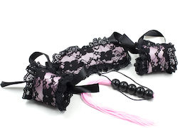Naughty Toys BDSM Kit Flirty Soft Bondage Set Pink / Black