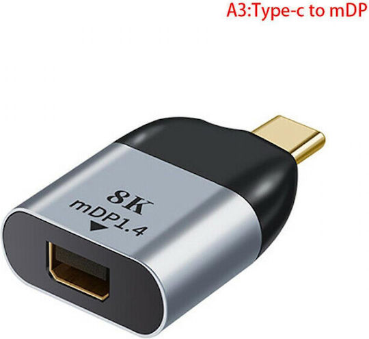 ATC 06.005.0082 USB-C Männlich Zu Mini-DisplayPort Weiblich Konverter Silber