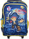 Sunce School Bag Trolley Elementary, Elementary Blue with Water Bottle Holder 18Liters