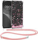 KWmobile Cherry Blossoms Back Cover Silicone with Strap Dark Brown / Transparent (Vivo Y72 5G)