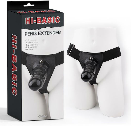 Chisa Novelties Harness με Dildo 19cm σε Μαύρο Χρώμα