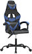 vidaXL 349543 Artificial Leather Gaming Chair Black / Blue