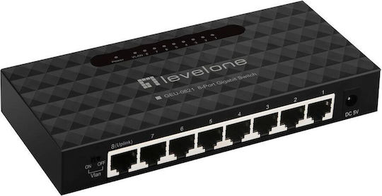 Level One GEU-0821 Unmanaged L2 Switch με 8 Θύρες Gigabit (1Gbps) Ethernet