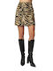 Desiree Mini Skirt Leopard in Beige color