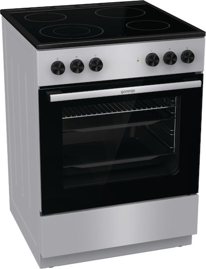Gorenje Κουζίνα 71lt με Κεραμικές Εστίες Π60εκ. Inox