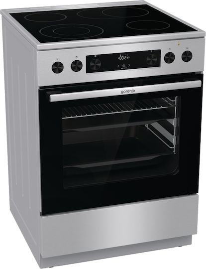 Gorenje Aragaz 71lt cu Plite Ceramice L60cm. Inox