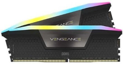 Corsair Vengeance RGB 32GB DDR5 RAM με 2 Modules (2x16GB) και Ταχύτητα 6400 για Desktop