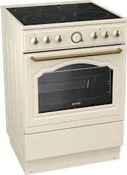 Gorenje Ελεύθερη με Κεραμικές Εστίες Μπεζ GECS6B70CLI