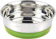 Croci Steel Fluo Stainless Steel Bowl Food & Water for Dog & Cat with Base 2x 200ml in Green Color