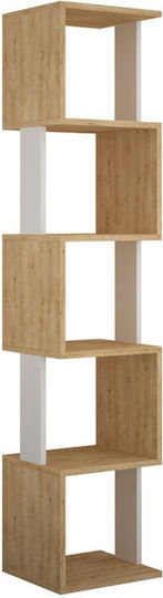Bibliothek Piri Natural / White 35x30x161cm