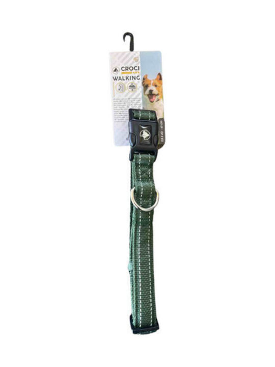 Croci Hundehalsband in Grün Farbe 25mm x 40 - 65cm
