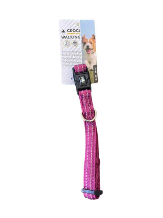 Croci Dog Collar In Pink Colour 20mm x 35 - 55cm