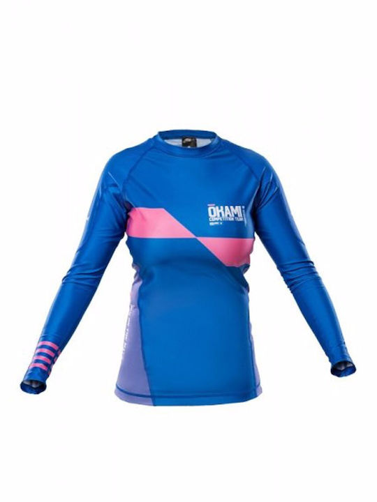 Okami Damen Rashguard Competition Basic - blau/rosa