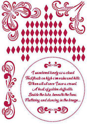 Stamperia Schablonen Designs Romantic Threads