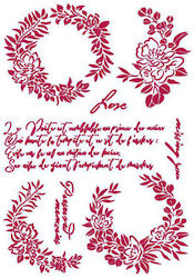 Stamperia Schablonen Designs Garlands Love