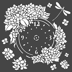 Stamperia Στένσιλ Σχεδίων Clock 18x18cm