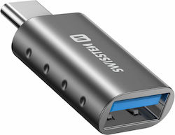 Swissten 55500100 USB-C Männlich zu USB-A Weiblich