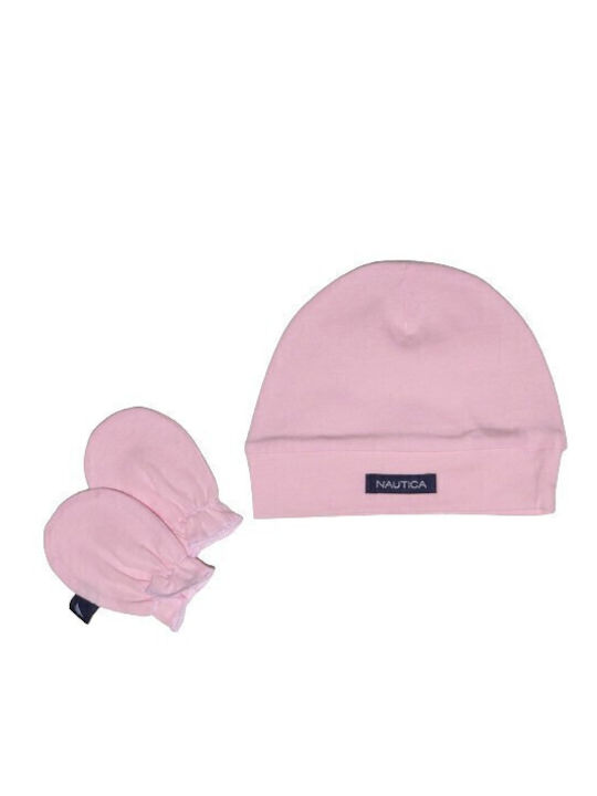 Kinder Mütze Set Stoff Rosa