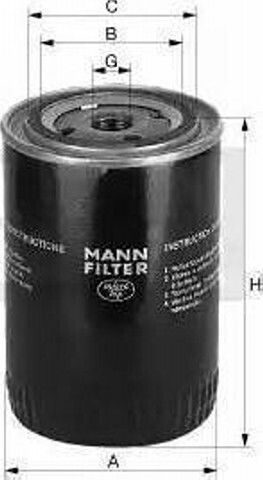 Mann Filter Филтър за масло за автомобил W-936/5 за Шевролет / Опел W936/5